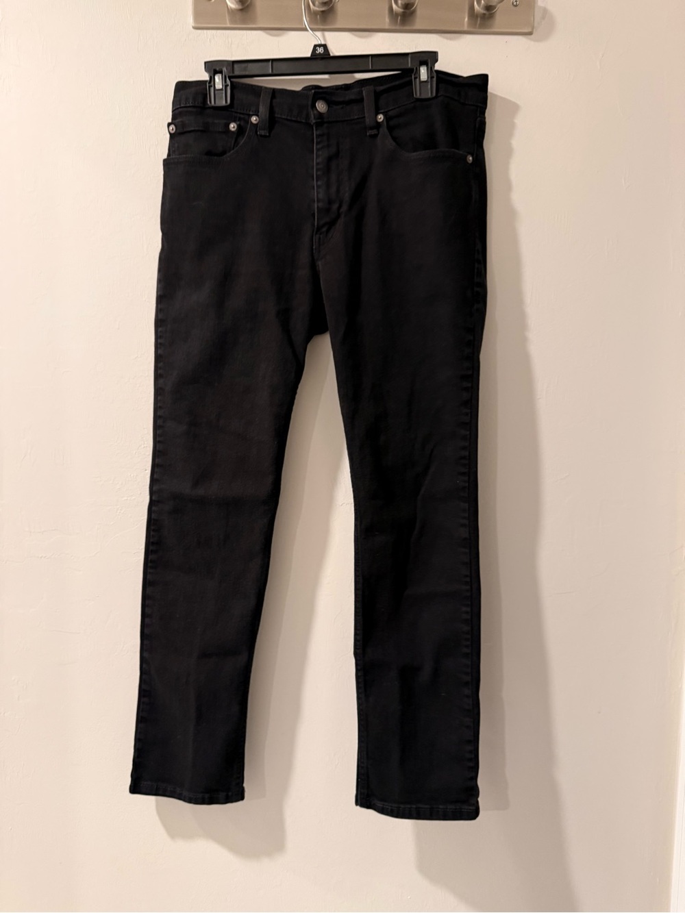 Levi's Black Slim Straight Relaxed Jeans